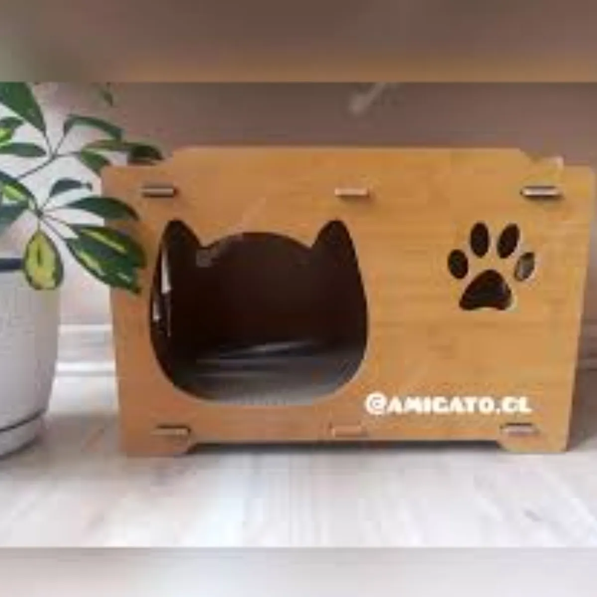 GENERICO - Cama Para Gatos Casa De Madera