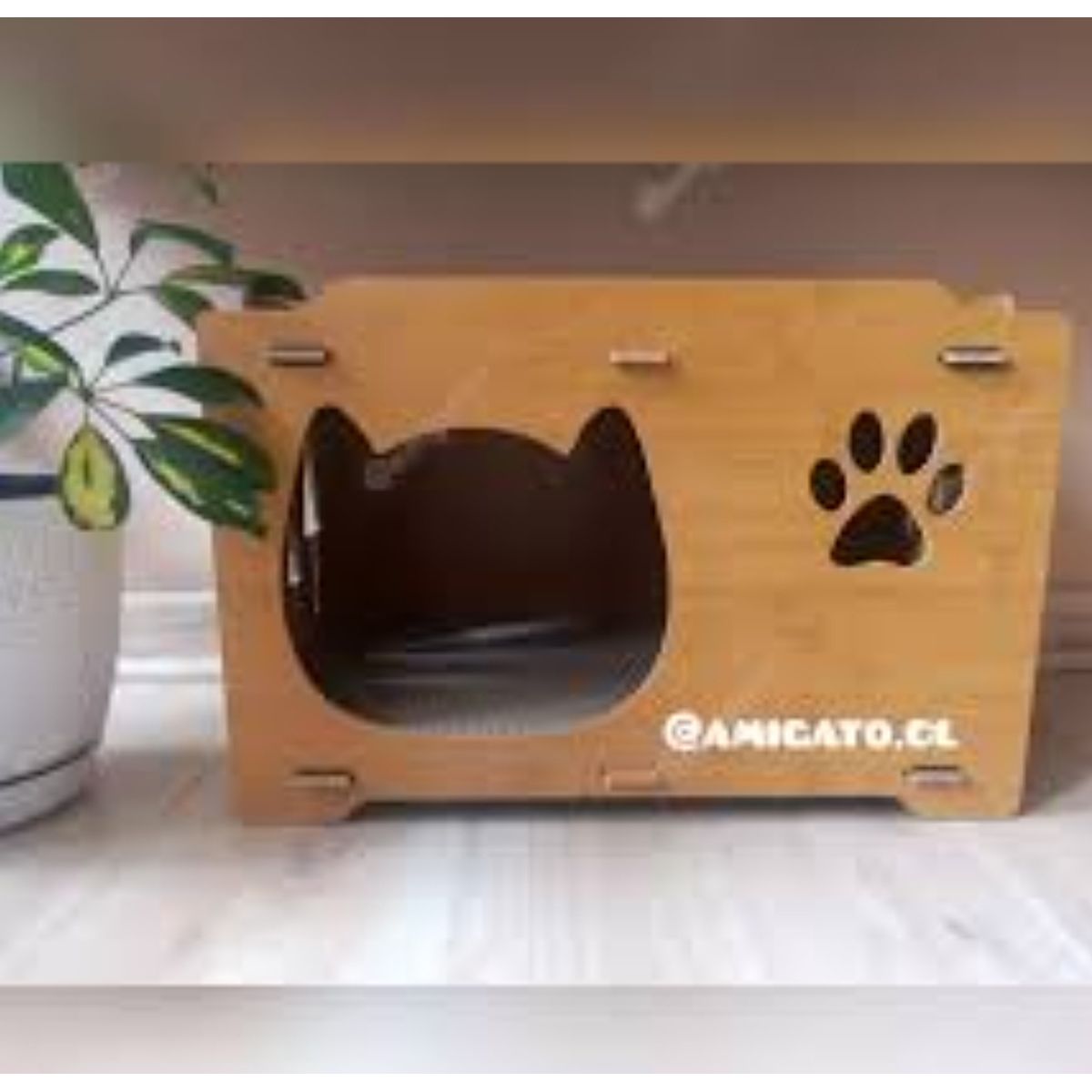 GENERICO - Cama Para Gatos Casa De Madera