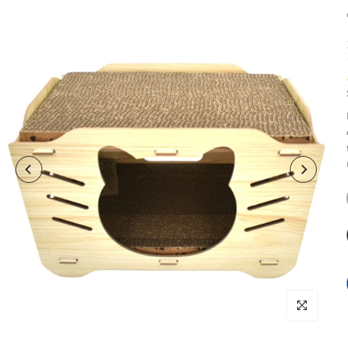 GENERICO - Casa Para Gatos Rascador De Madera