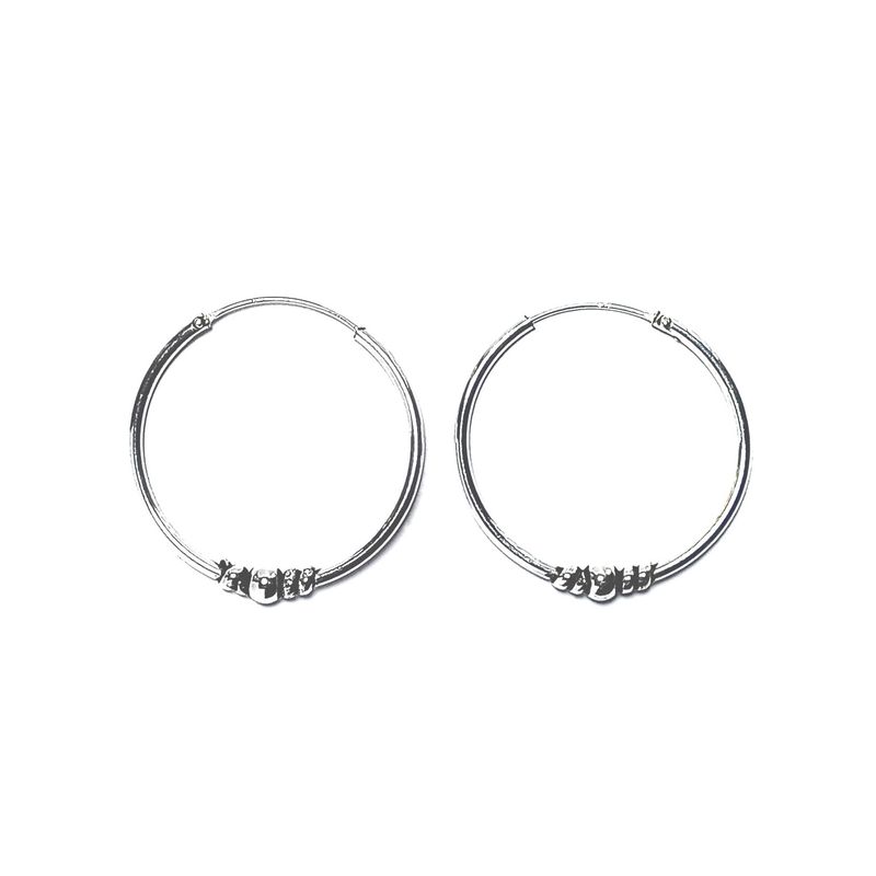 ANDREA COGGIOLA JOYAS - Aros Argollas 30mm Plata Fina 925 Envejecida