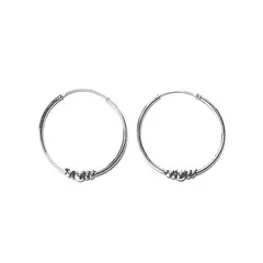 ANDREA COGGIOLA JOYAS - Aros Argollas 30mm Plata Fina 925 Envejecida