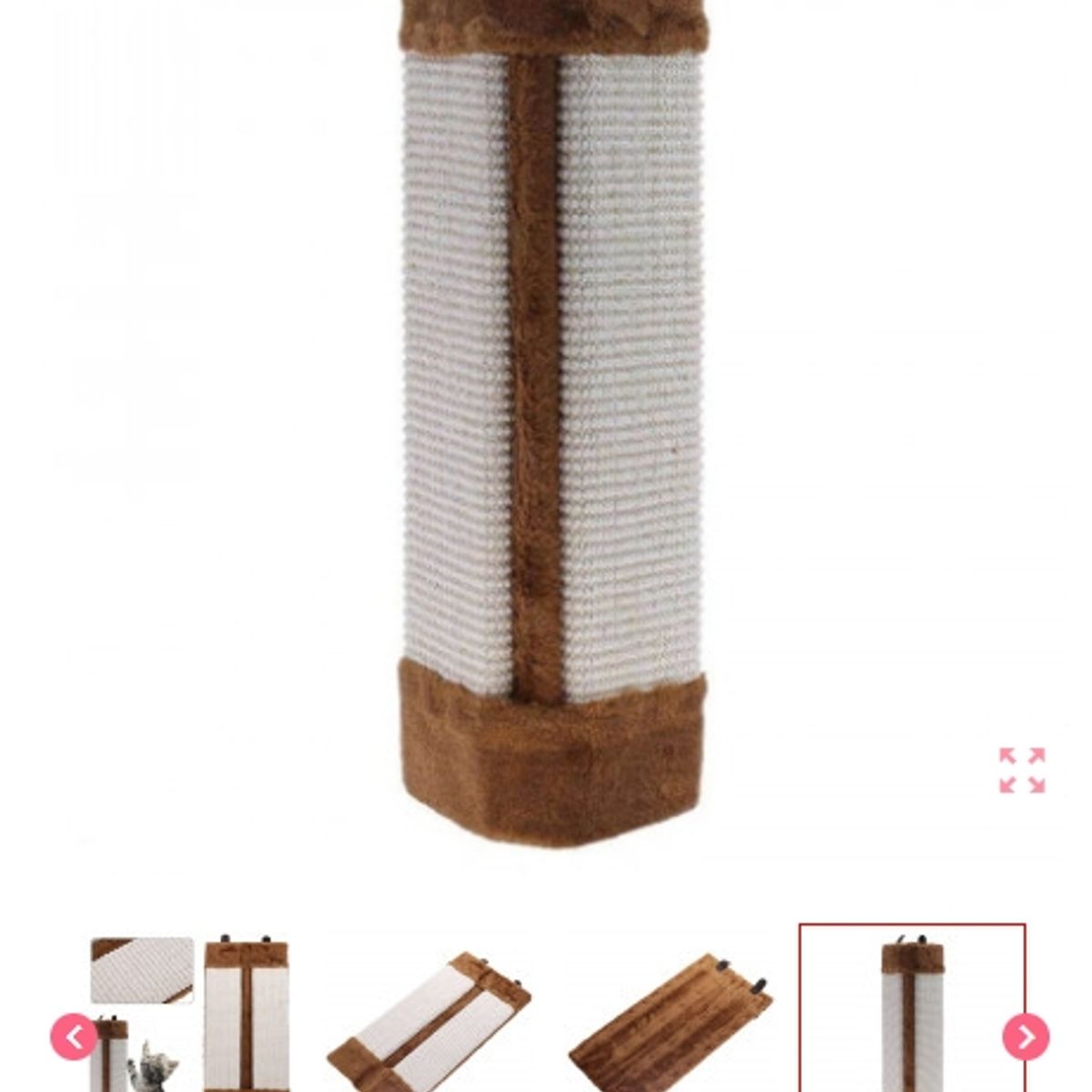 GENERICO - Rascador De Sisal Para Gatos Esquinero Cafe