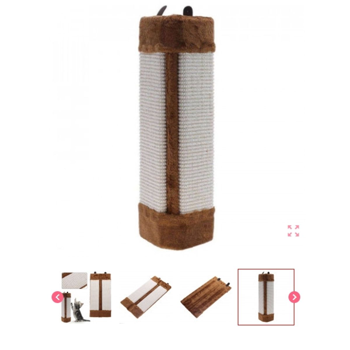 GENERICO - Rascador De Sisal Para Gatos Esquinero Cafe