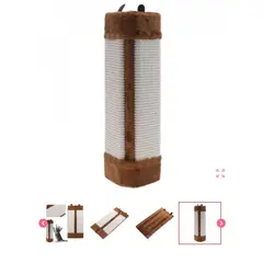 GENERICO - Rascador De Sisal Para Gatos Esquinero Cafe