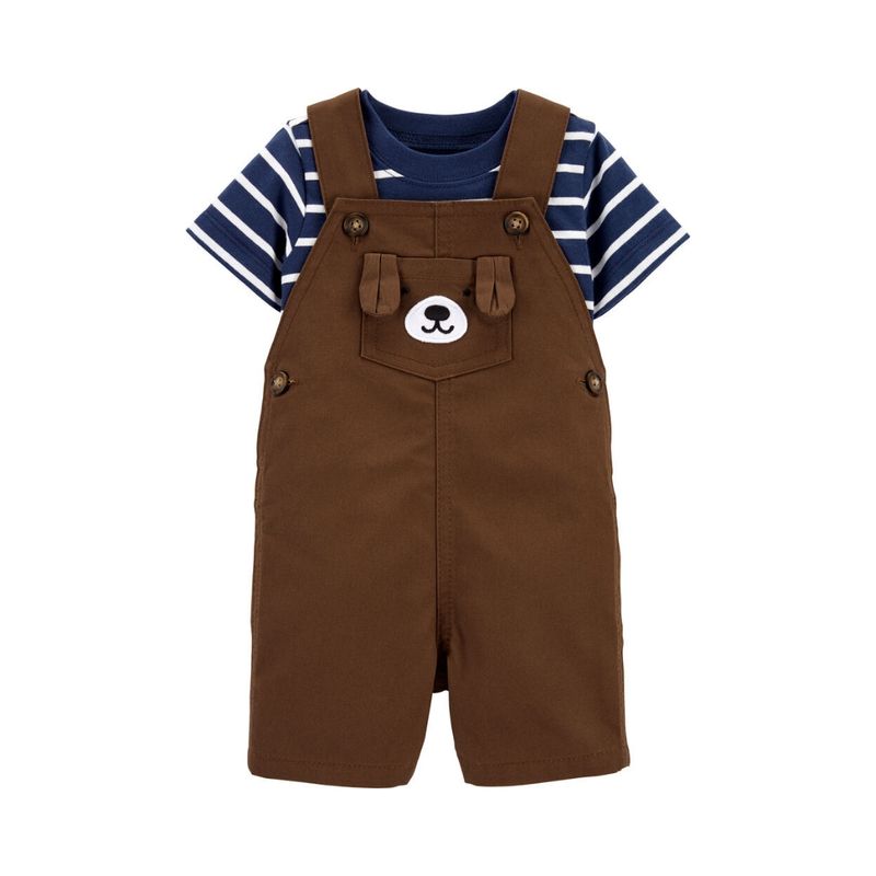 TEDMIMAK - Jardinera con Polera Osito para bebés