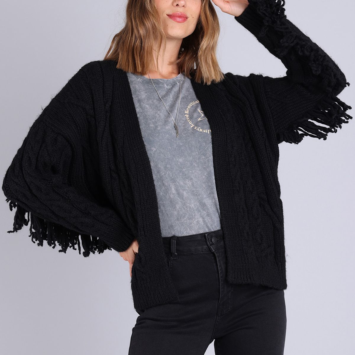 SOVIET - Cardigan con Flecos Mujer Soviet SOVIET