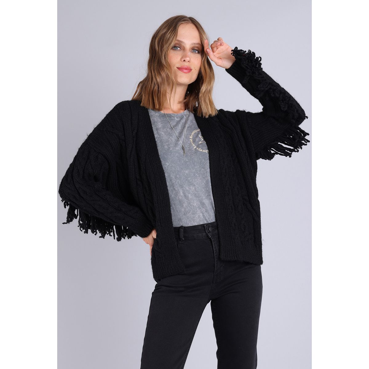 SOVIET - Cardigan con Flecos Mujer Soviet SOVIET