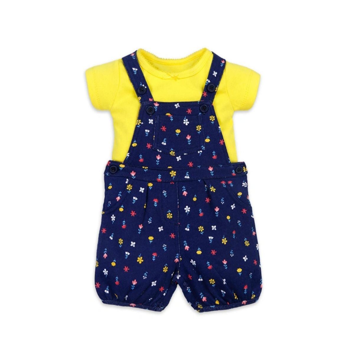 TEDMIMAK - Jardinera y Polera Flores para bebés