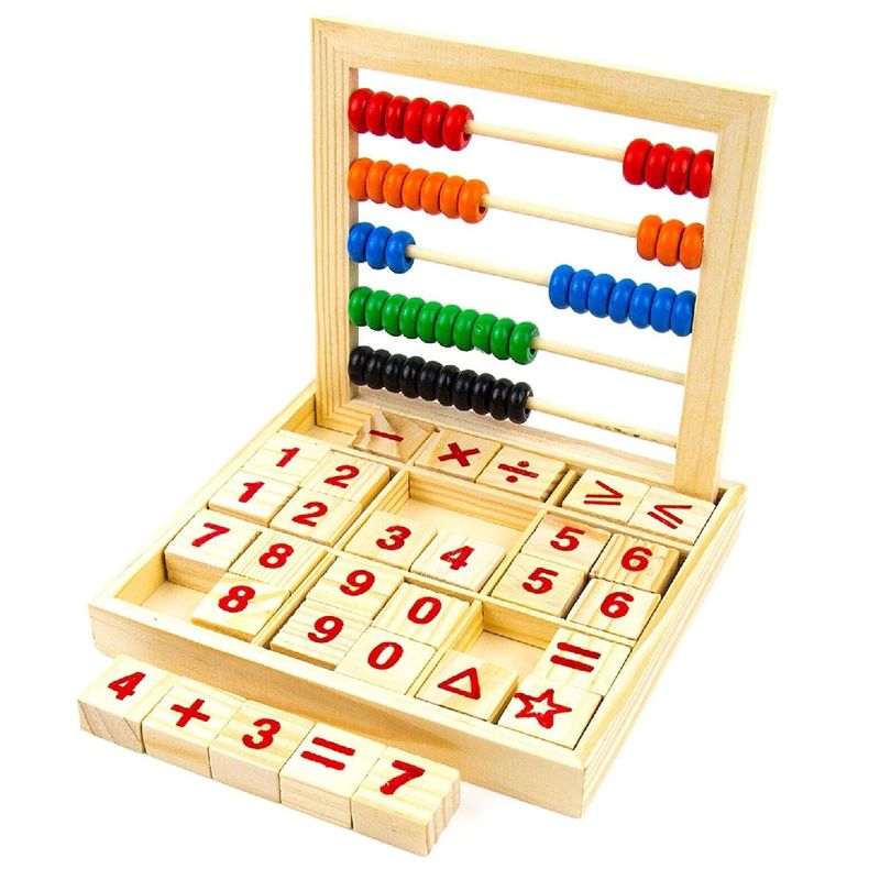 GENERICO - Tabla De Madera Abaco Con Tablero Matemático Didáctico