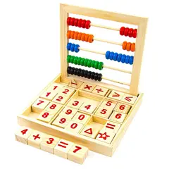 GENERICO - Tabla De Madera Abaco Con Tablero Matemático Didáctico