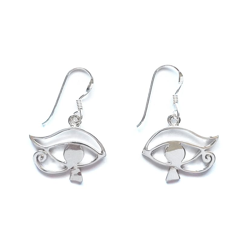 ANDREA COGGIOLA JOYAS - Aros Ojo De Horus Colgante Plata Fina 925
