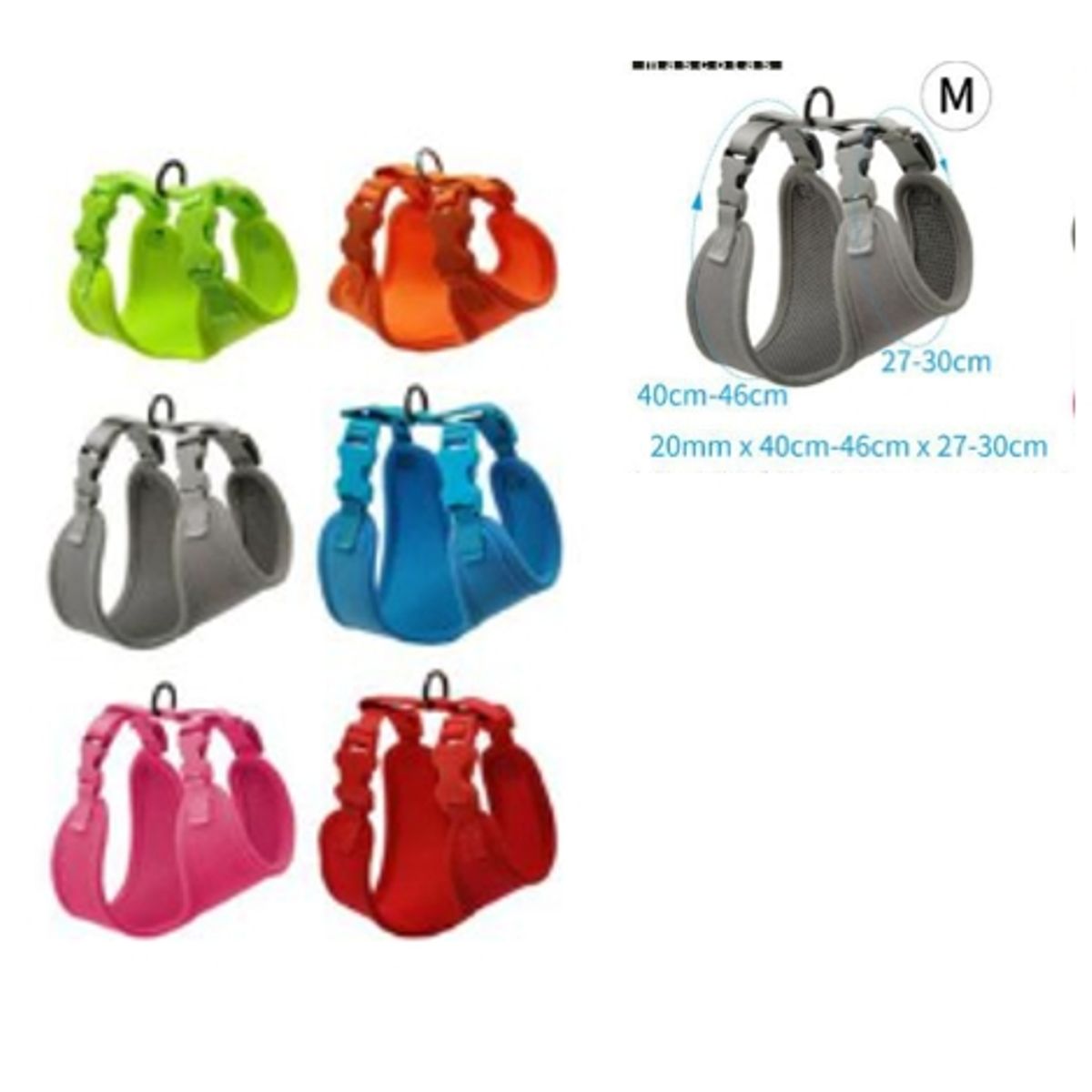 GENERICO - Arnes Pechera Para Perro Talla M Color Rojo