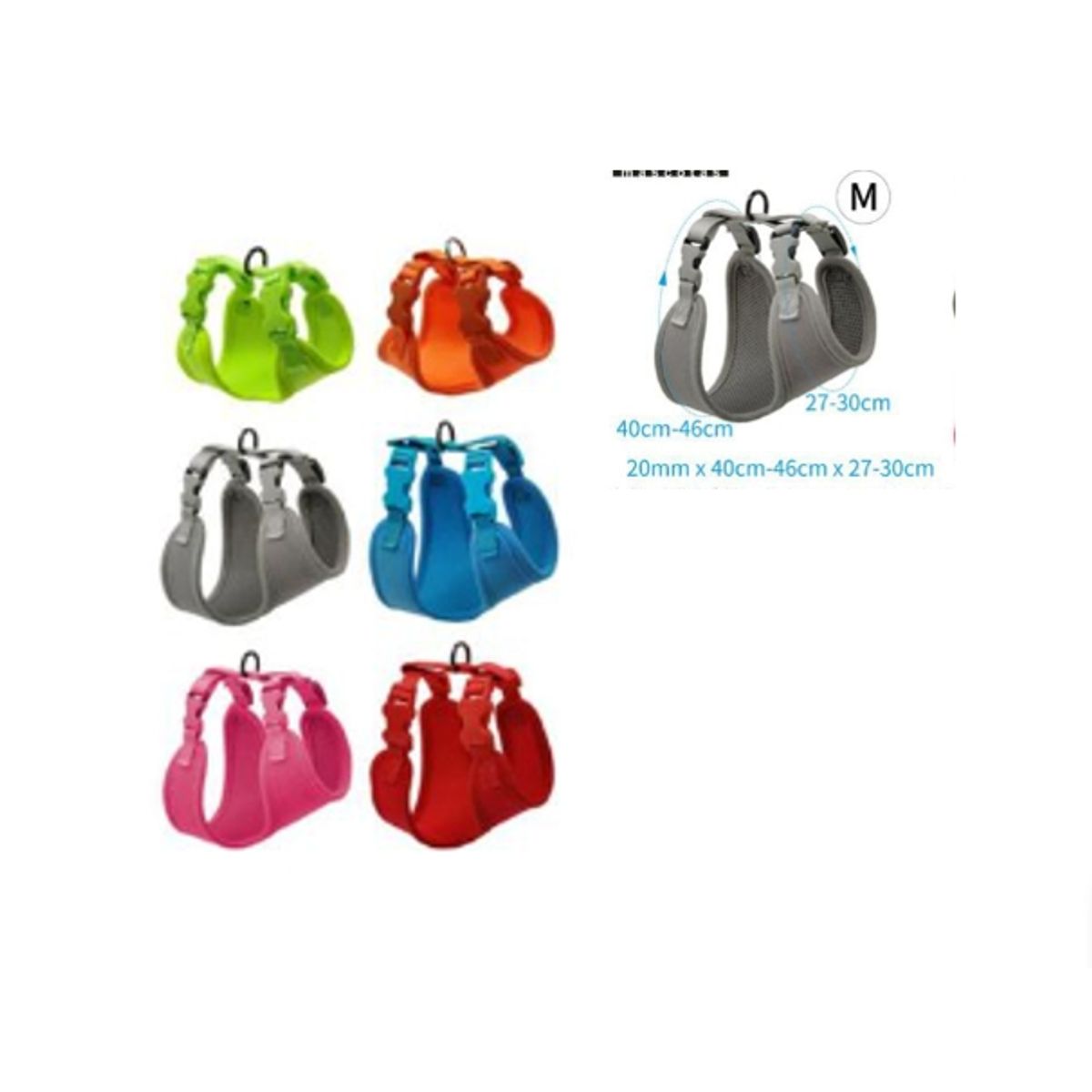 GENERICO - Arnes Pechera Para Perro Talla M Color Rojo