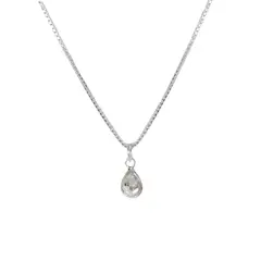 COGGIOLA - Collar Gota Punto De Luz Circón Blanco Plata Fina 925