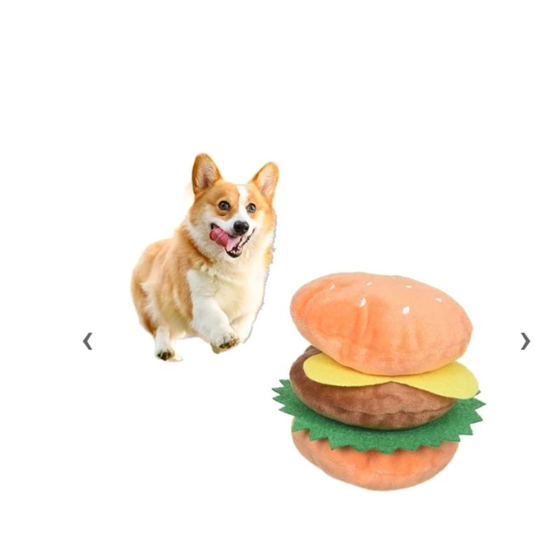 GENERICO - Juguete Hamburguesa Burguer De Peluche Sonido Para Perros