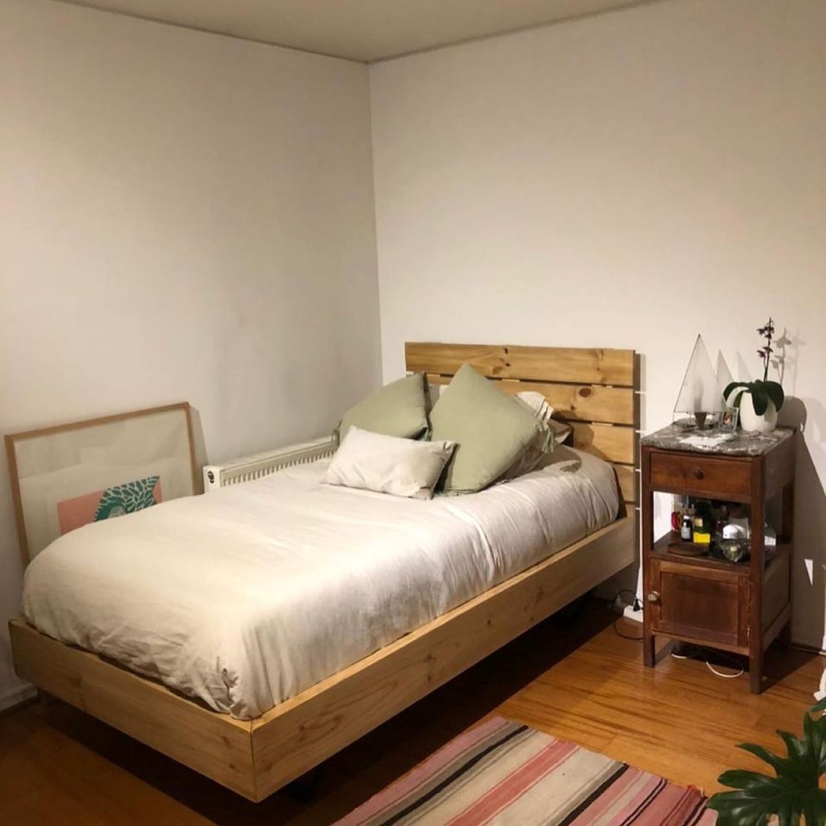 GENERICO - Cama Rëfël una plaza color miel