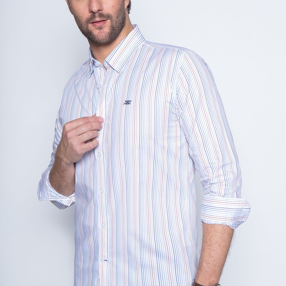 NEW MAN - Camisa Horsam Blanco New Man