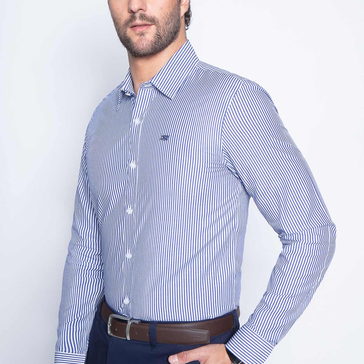 NEW MAN - Camisa Lincoln Azul New Man