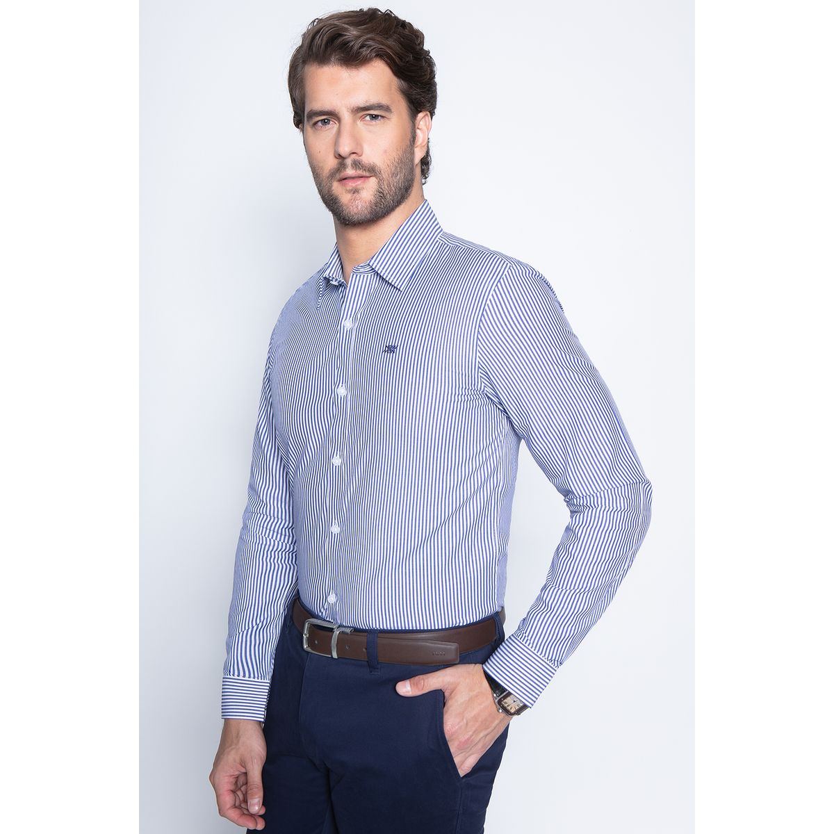 NEW MAN - Camisa Lincoln Azul New Man