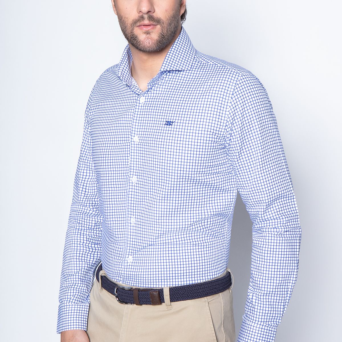 NEW MAN - Camisa Swansea Azul New Man