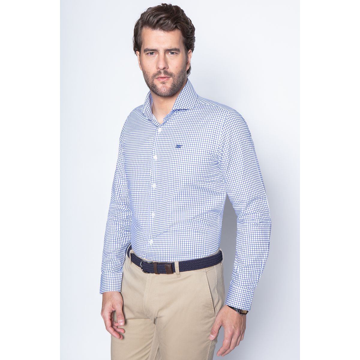 NEW MAN - Camisa Swansea Azul New Man