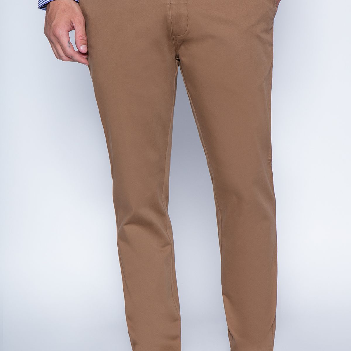 FEROUCH - Pantalon Twill Slim /33 Café Ferouch