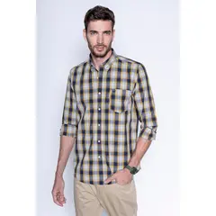 FEROUCH - Camisa Cuadro Chicago F Amarillo
