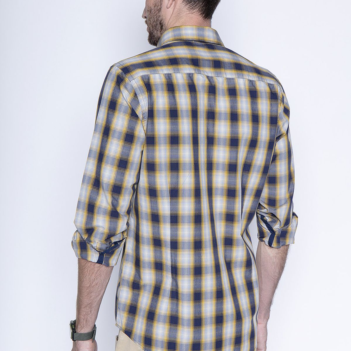 FEROUCH - Camisa Cuadro Chicago F Amarillo Ferouch