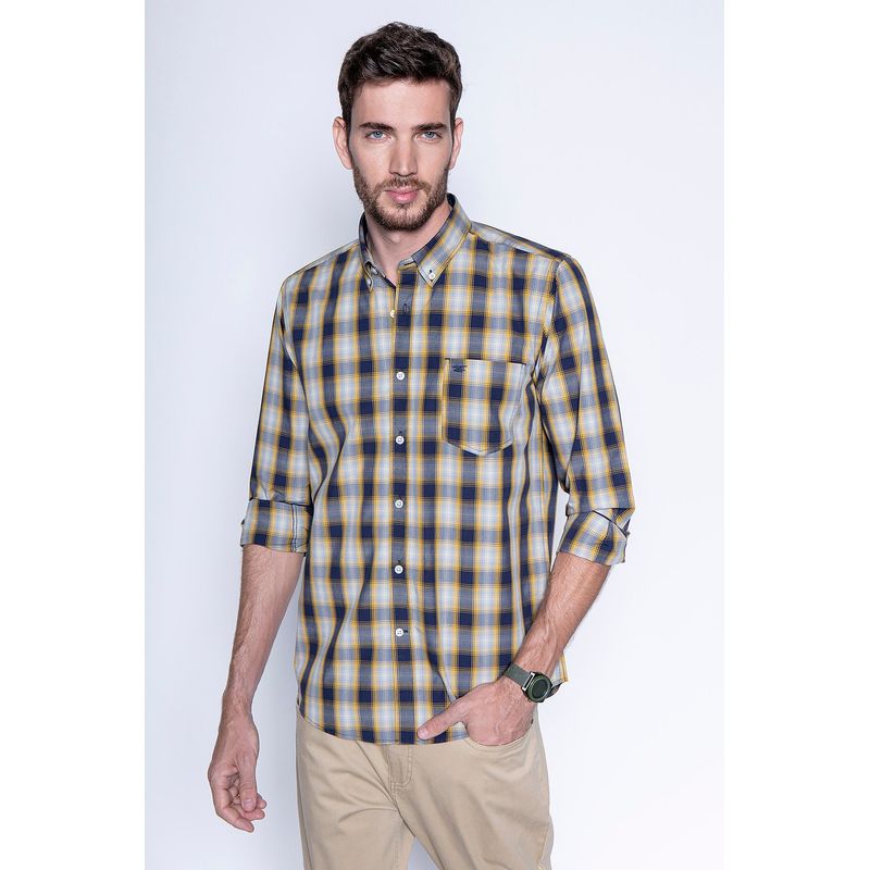 FEROUCH - Camisa Cuadro Chicago F Amarillo Ferouch