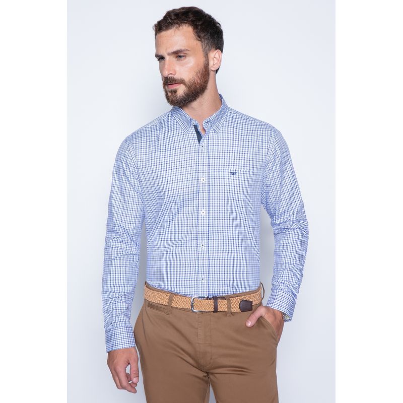 FEROUCH - Camisa Checkered Madison Sm Azul Ferouch