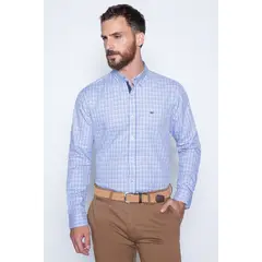 FEROUCH - Camisa Checkered Madison Sm Azul