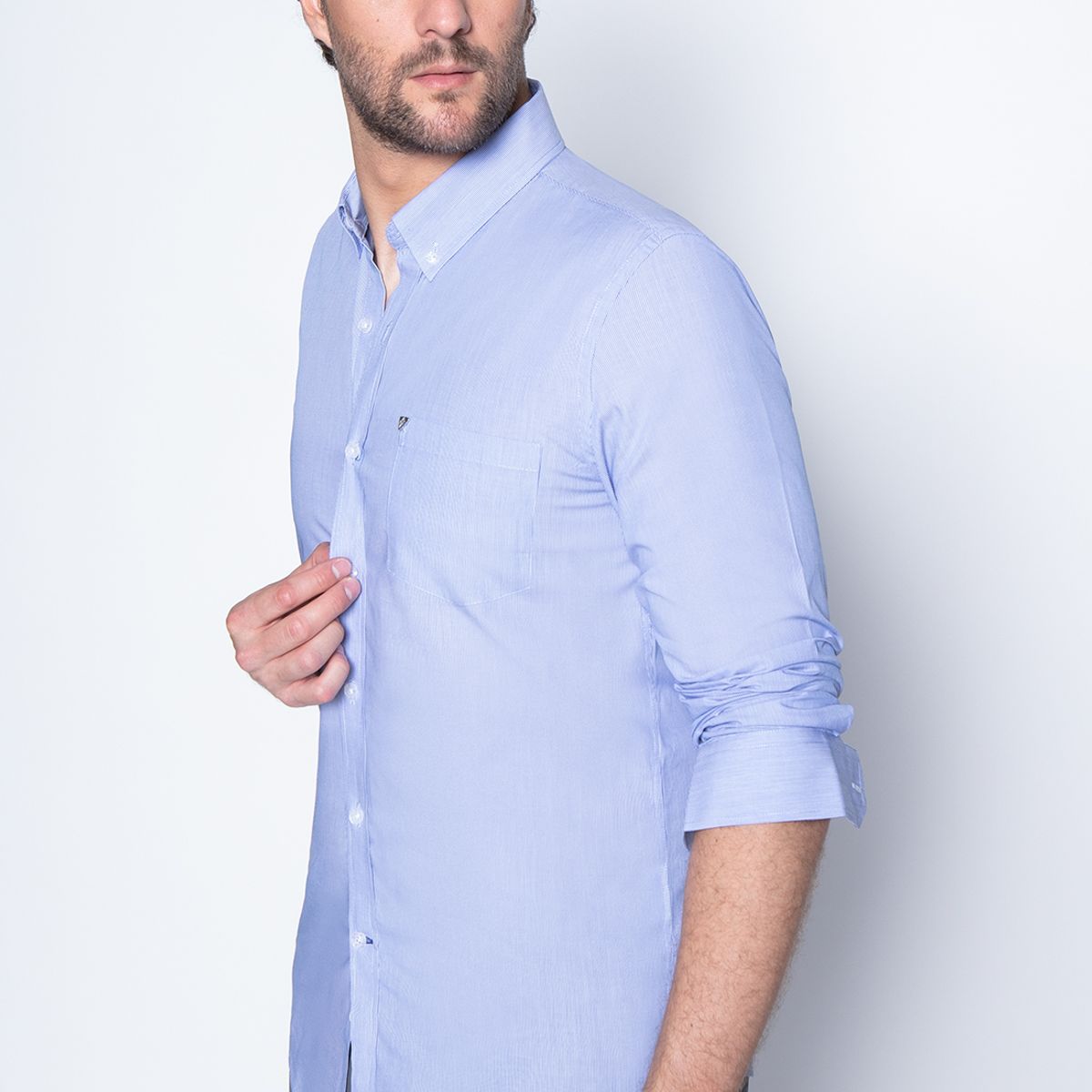 NEW MAN - Camisa Coventry Azul New Man