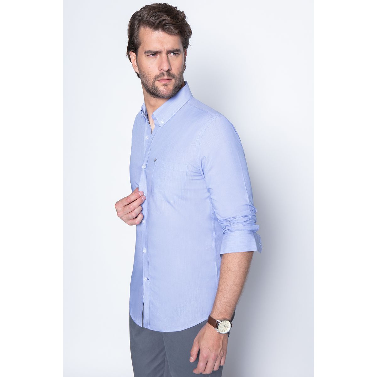 NEW MAN - Camisa Coventry Azul New Man