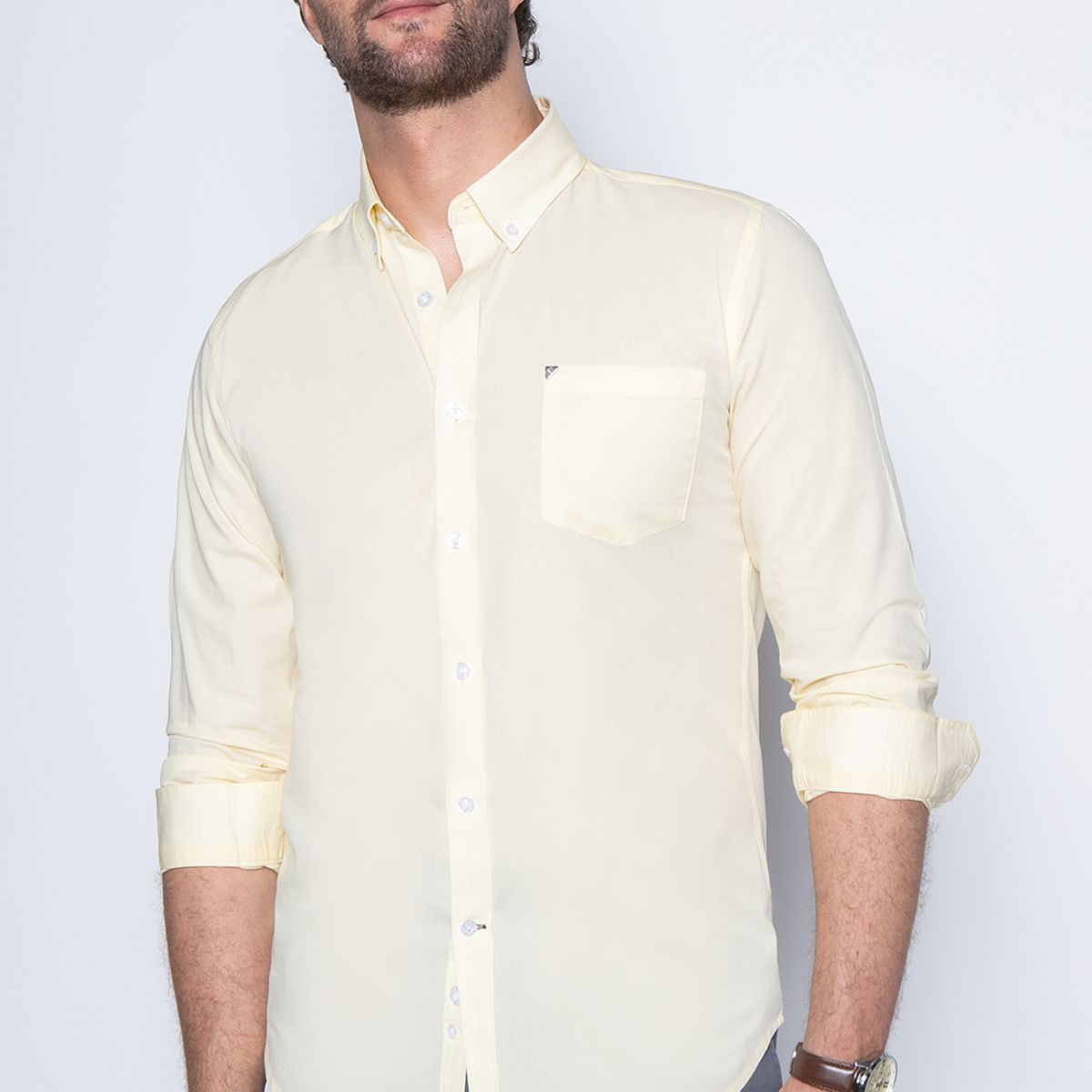 NEW MAN - Camisa Chester Amarillo New Man