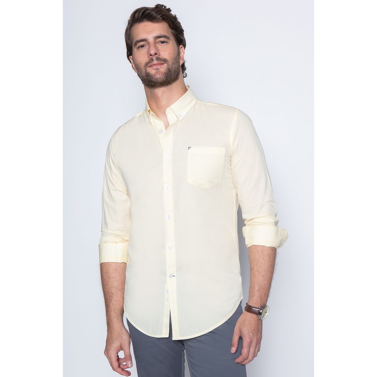 NEW MAN - Camisa Chester Amarillo New Man