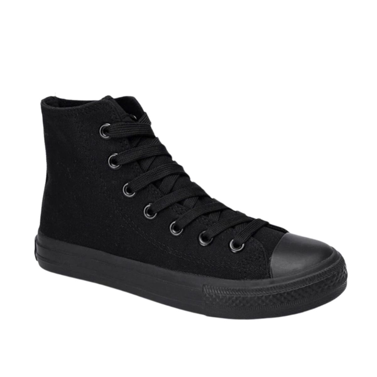 ZAPATIZAME - Zapatilla Lona Negra Urban Caña alta Unisex