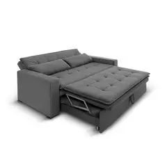 RE DECORA - Futon / Sofa Cama Londres 150 CM Color Gris Oscuro