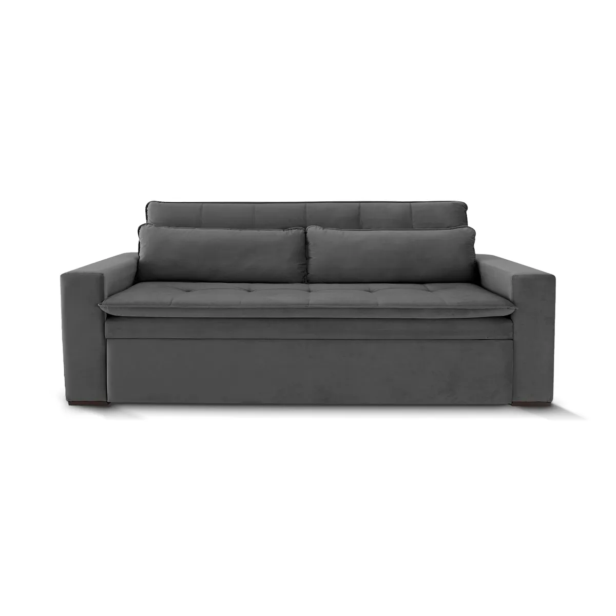 RE DECORA - Futon / Sofa Cama Londres 150 CM Color Gris Oscuro
