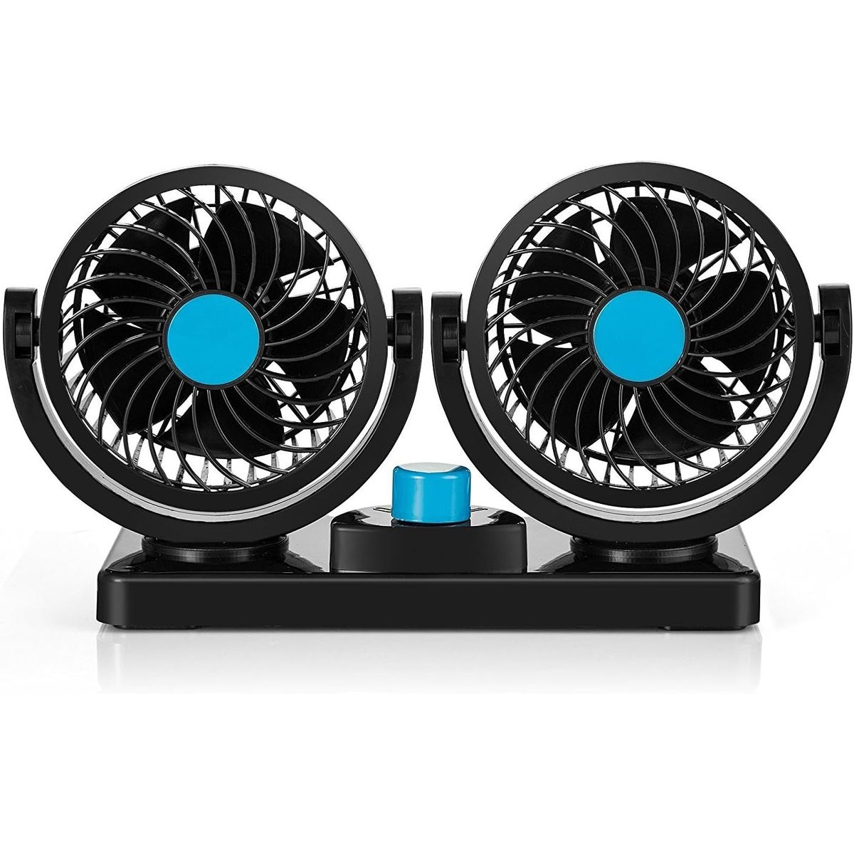 GENERICO - Ventilador 12v Auto Vehiculo Doble 360° 6 Pulgadas