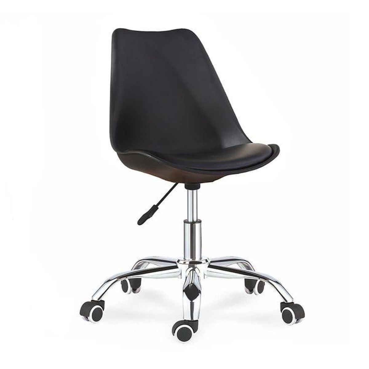 GENERICO - Silla Tulip de Escritorio con Ruedas NEGRO