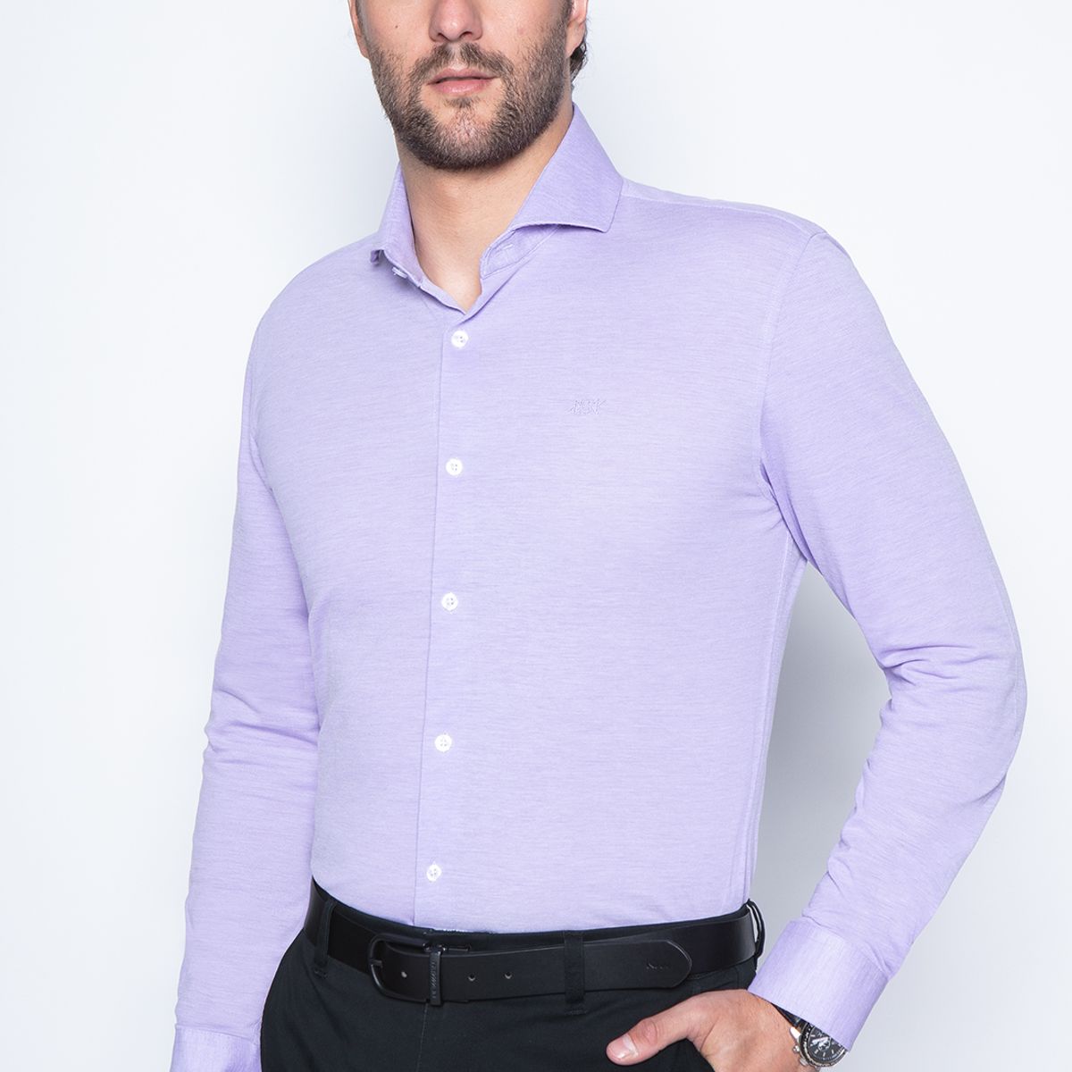 NEW MAN - Camisa Bristol Morado New Man