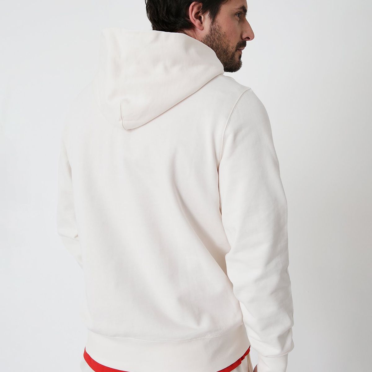 TOMMY HILFIGER - Polerón Hoodie Con Logo Monotipo Blanco Tommy Hilfiger