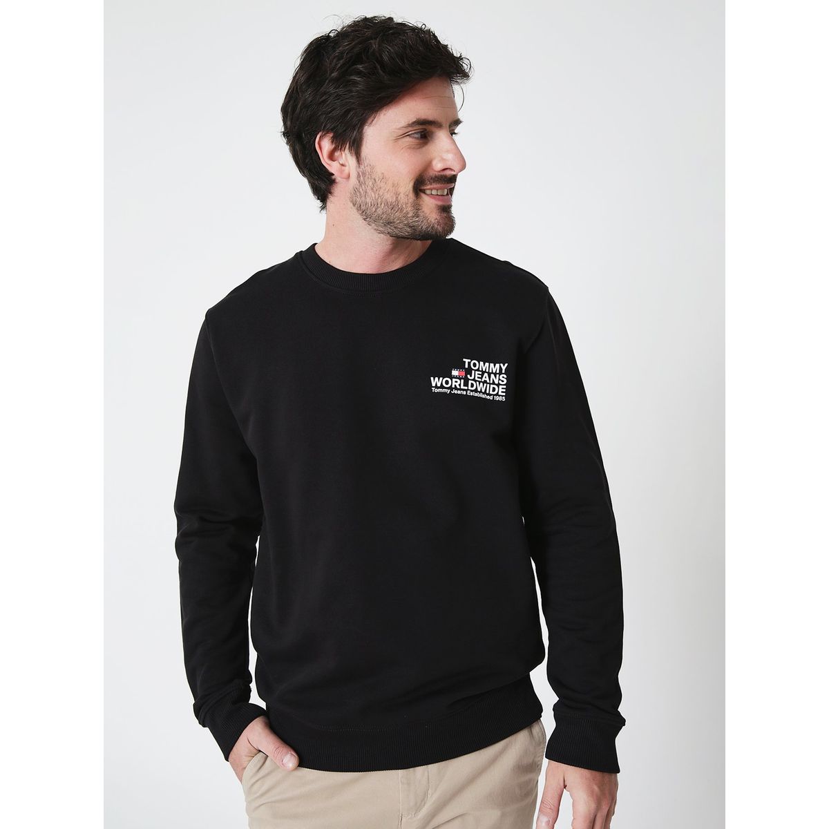 TOMMY HILFIGER - Polerón Entry Graphic Logo Negro Tommy Hilfiger