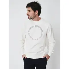 TOMMY HILFIGER - Polerón Monotype Roundall Logo Blanco
