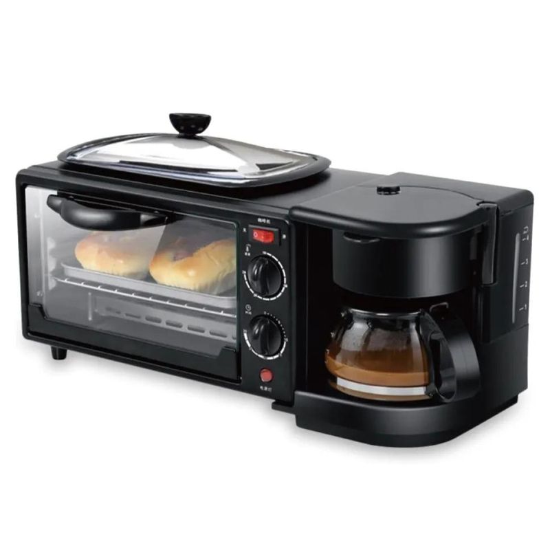 GENERICO - Estación Desayuno Multifuncional Horno Eléctrico Cafetera Plancha