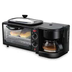 GENERICO - Estación Desayuno Multifuncional Horno Eléctrico Cafetera Plancha