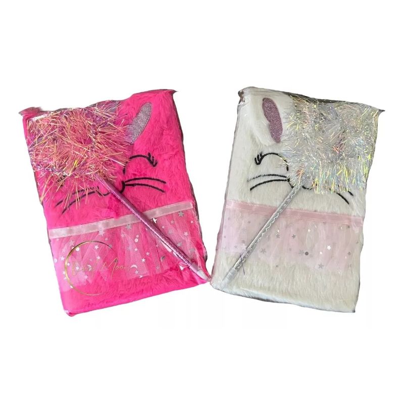 GENERICO - Libreta De Felpa Más Lápiz Diseño Conejito Con Tutu Kawaii