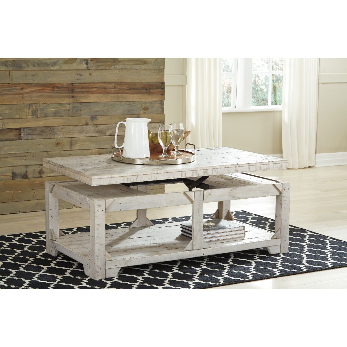 ASHLEY - Mesa de centro cubierta elevable Fregine