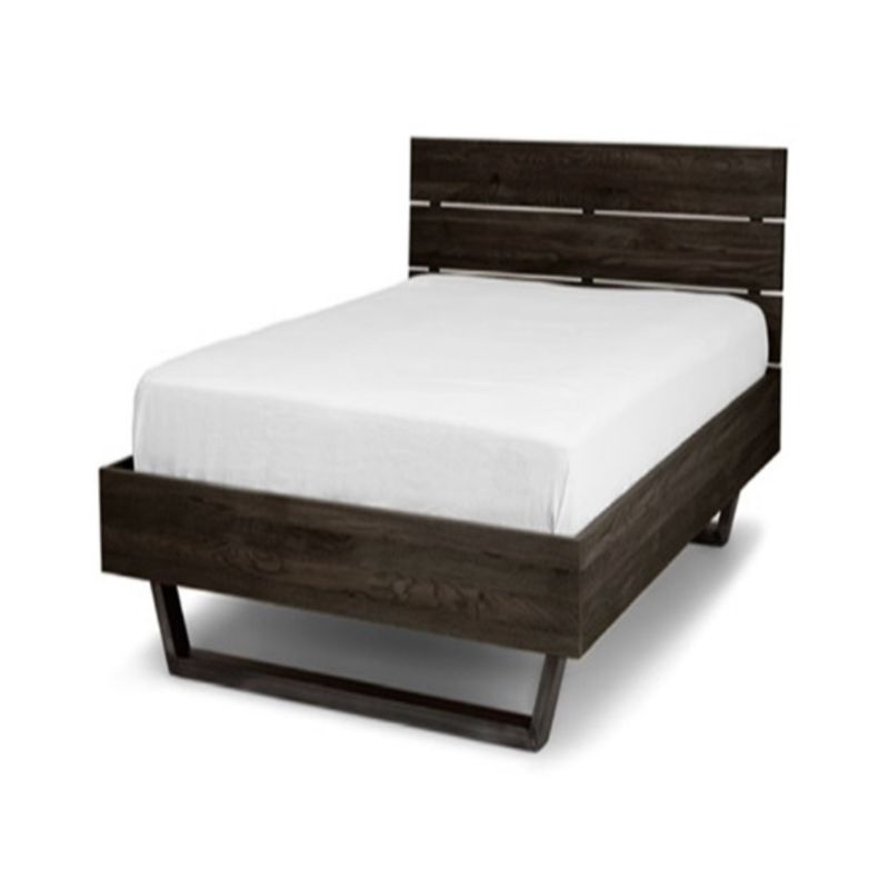 GENERICO - Cama Rëfël plaza y media color carbonizado
