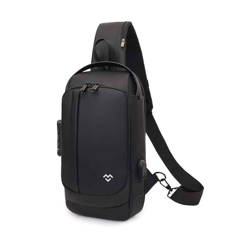MV MOVAC - Bolso MOVAC Urban Trekker De Pecho Antirrobo Hombre Puerto Carga USB